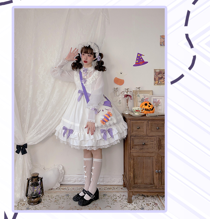 DRDR - Kawaii Lolita Ghost White Plush Bag