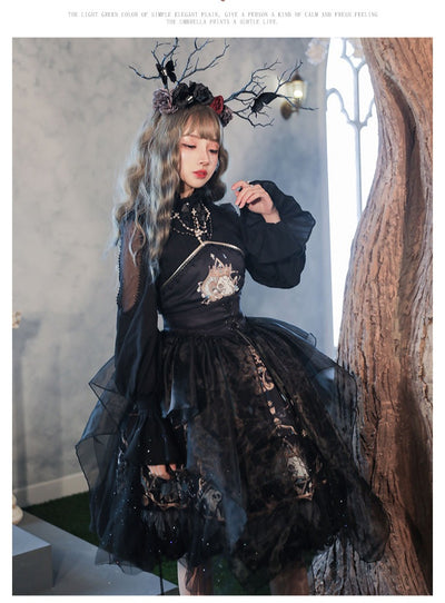 YingLuoFu God Redemption Gothic Darkness Lolita JSK   