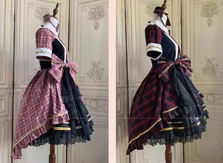 YourHighness~Idol Project~Idol Lolita Fashion Plaid Suit OP   