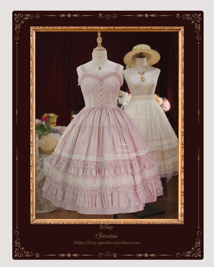 Tiny Garden~Dream Bouquet~Elegant Lolita Solid Color Jumper Dress