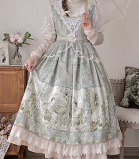 Cat-Romance~A Twilight Feast~Vintage Casual Lolita Summer OP   