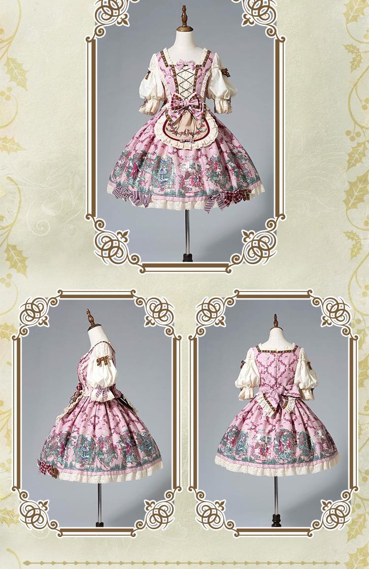 Classical Puppets~Classical Doll~Kawaii Lolita Casual Dress S pink 