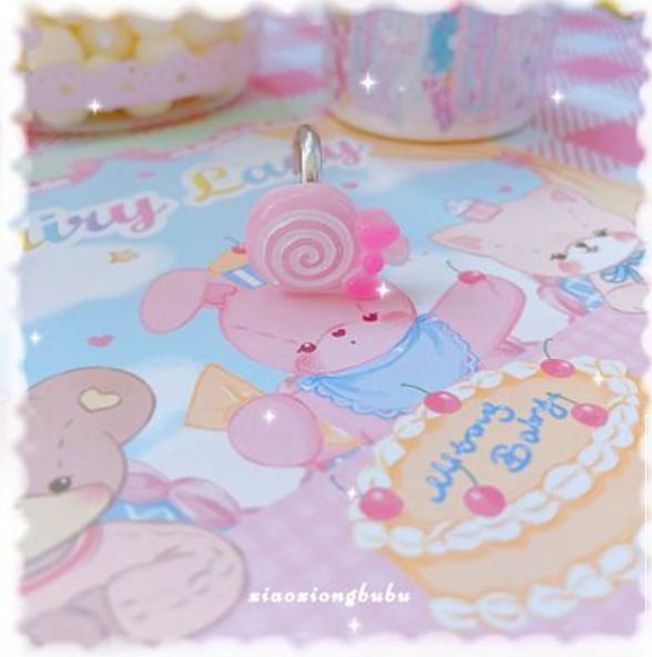 Bear Doll - Kawaii Lolita Ring Sweet Lolita Accessory pink lollipop