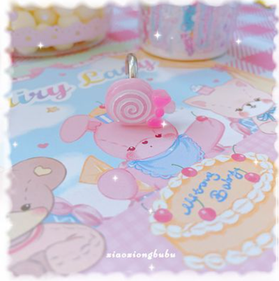 (Buyforme)Bear Doll~Kawaii Lolita Ring Sweet Lolita Accessory pink lollipop  