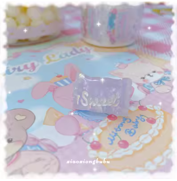 Bear Doll - Kawaii Lolita Ring Sweet Lolita Accessory purple candy