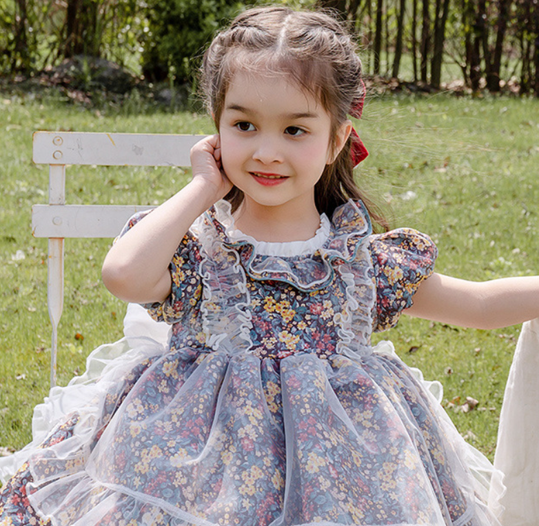 Kawai Kid Lolita Floral Dress   