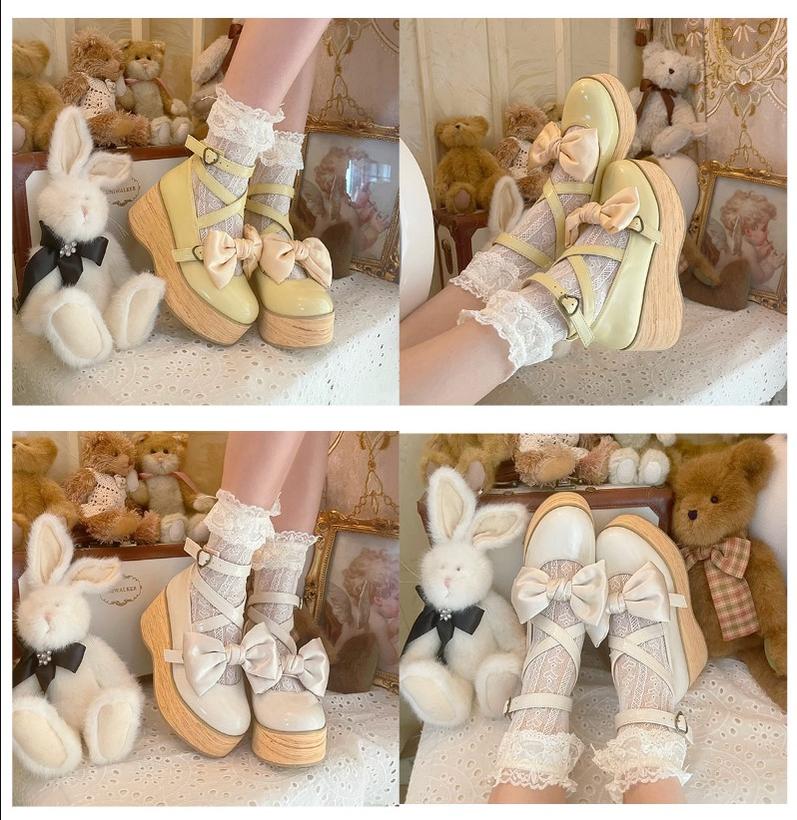 MODO - Multicolors Sweet Lolita Bow Platform Shoes