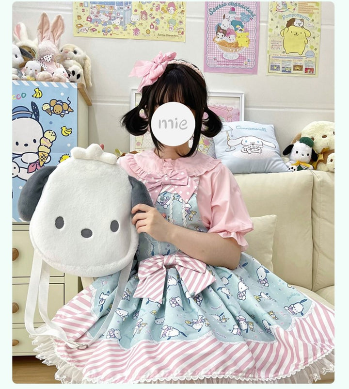 Confession Ballon~Sanrio Pudding Dog Print Kawaii Lolita Jumper Dress   