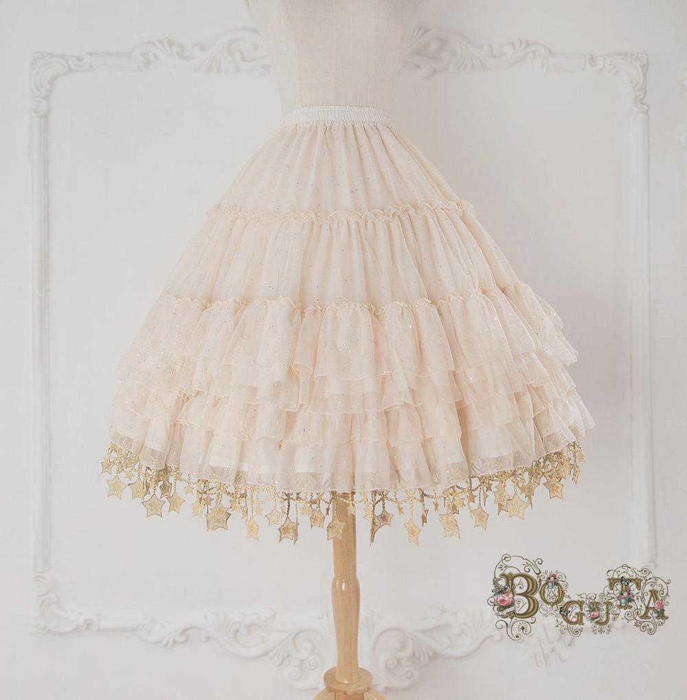 Boguta - Starry Night - 60/70/80cm A-line Lolita Petticoat length 70cm ivory