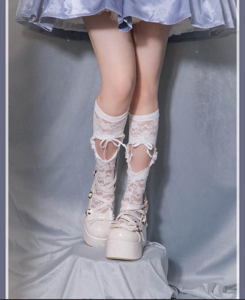 (Buy for me)Sheep Puff~ Sweet Lolita Bow Platform Shoes Multicolors   