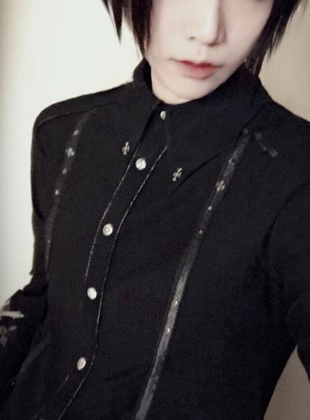 Arca et Ovis - Bat Wings - Gothic Lolita Blouse Ouji Fashion Lolita Shirt Long Sleeve