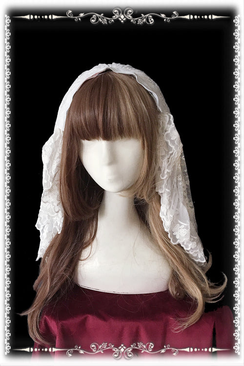 Infanta~Gothic Lolita Vail Double-layer Lace Headdress   