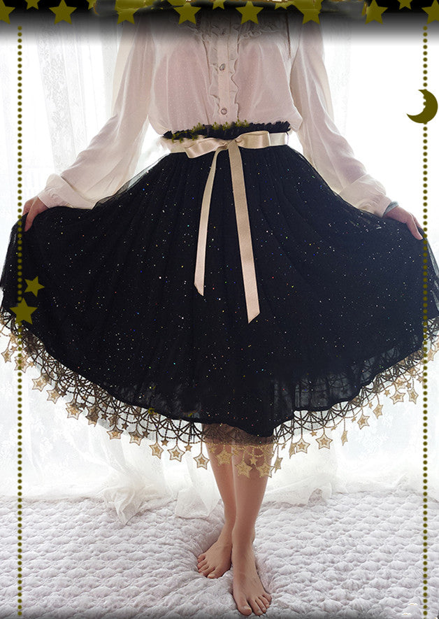 Boguta ~ Stary Night ~ 50cm/60cm Lolita Underskirt free size(60cm long) black 