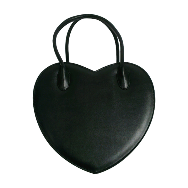 Loris~Sweet Heart Shape Lolita Handbag free size black 