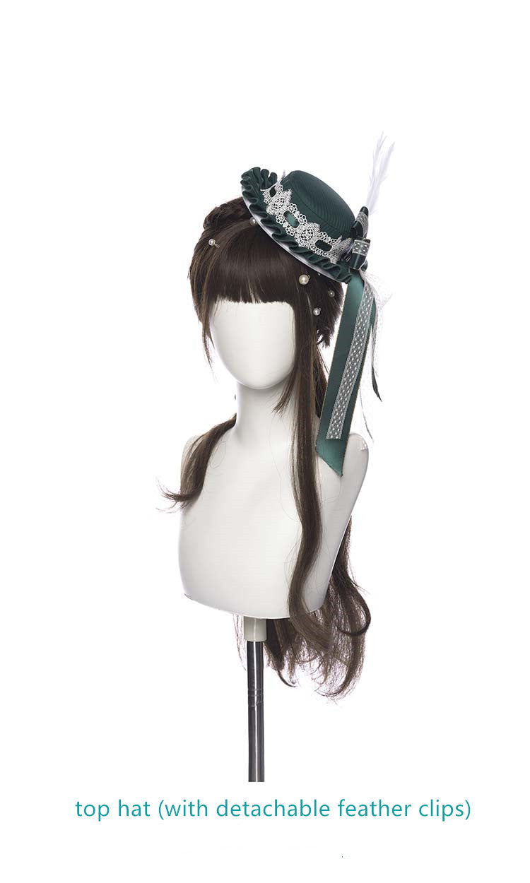 Youpairui~Lobnya~Gothic Nun Lolita Green OP Dress Set 2410:37289