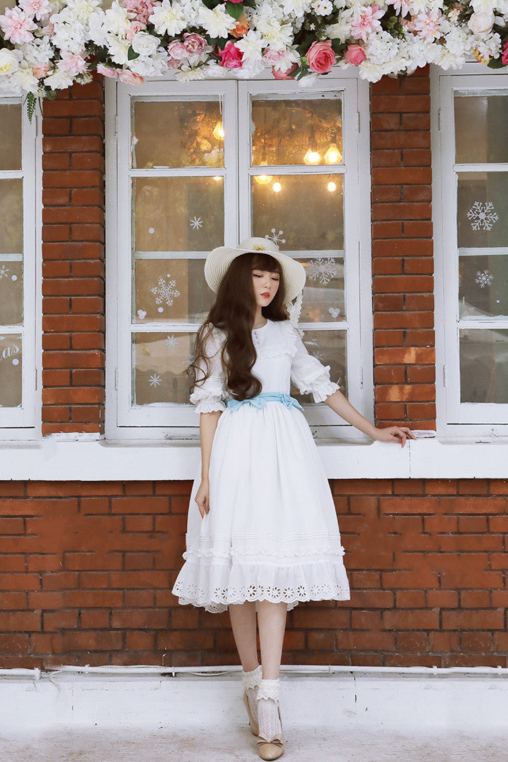 Beleganty ~ Doll's Wish~Pure White Long Lolita Dress   