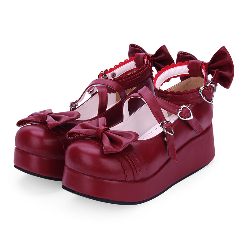 Angelic Imprint~Sweet Lolita Platform Shoes 34 wine red 