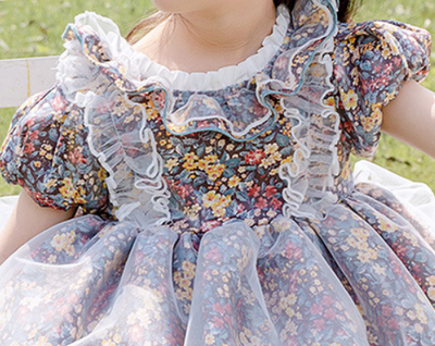 Kawai Kid Lolita Floral Dress   