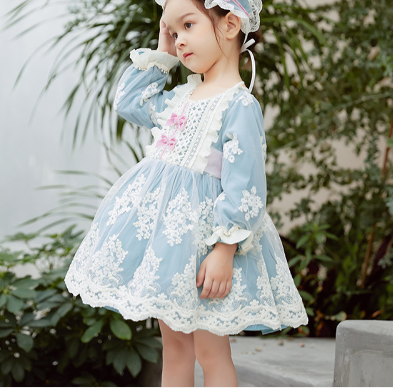 Kid Lolita Lace Embroidery Dress   