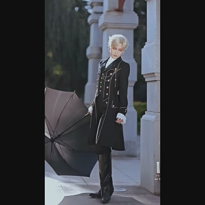 Immortal Thorn - Forever Rose - Ouji Lolita Coat Prince Handsome Wind Coat