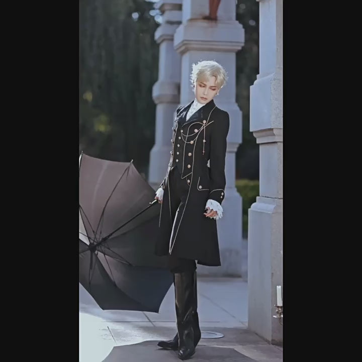 Immortal Thorn~Forever Rose~Ouji Lolita Coat Prince Handsome Wind Coat