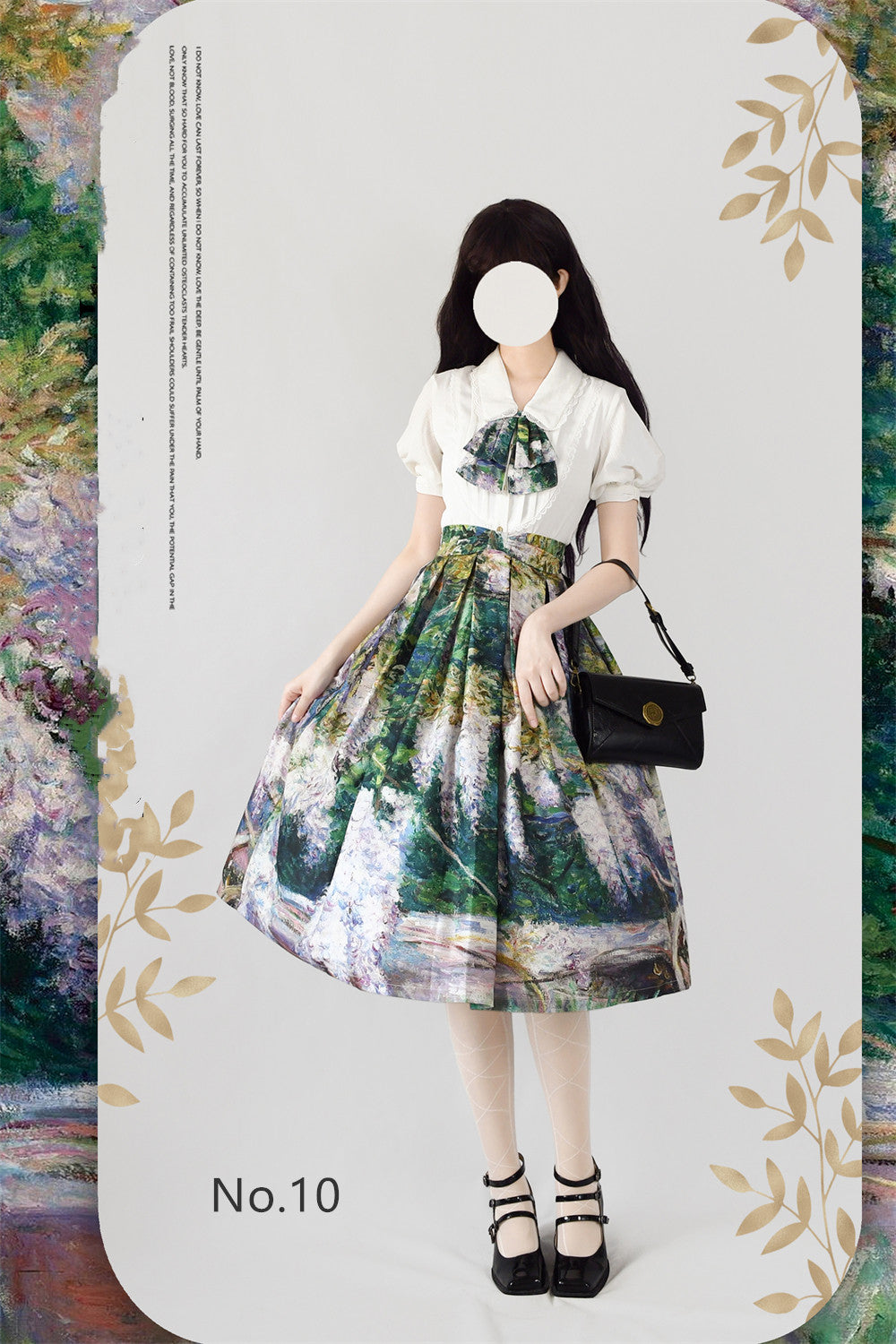 Forest Wardrobe - Daily Lolita SK, Retro Classic Monet Oil Painting (2XL L M S XL / No.10) 3032:69736
