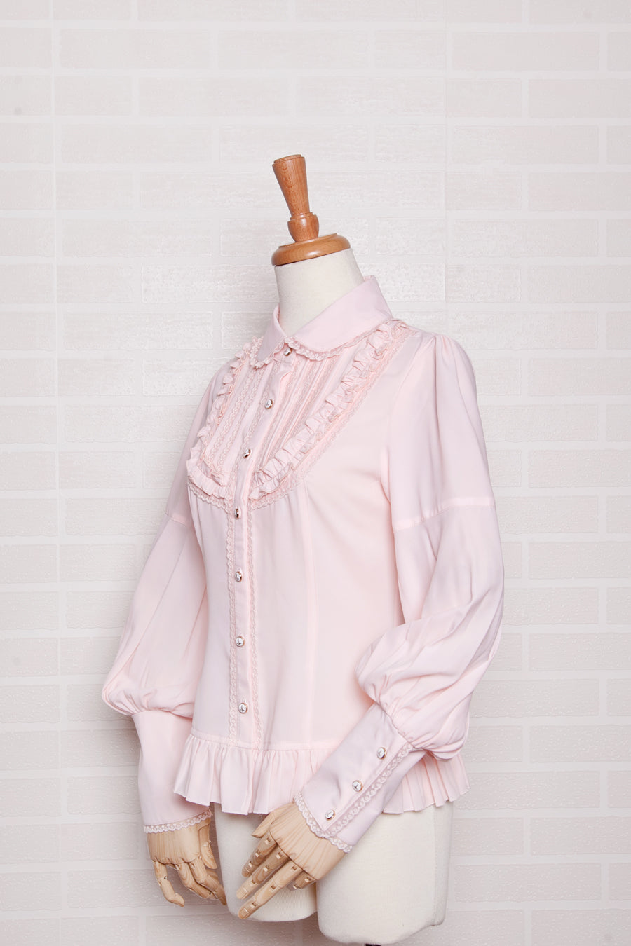 Yilia~Elegant Lamb Sleeve Chiffon Lolita Blouse   