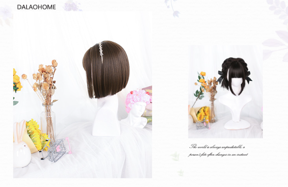 Dalao Home~Lolita 30cm Japanese BOBO JK Wig   