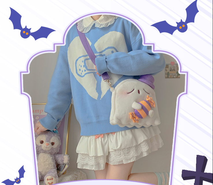 DRDR - Kawaii Lolita Ghost White Plush Bag