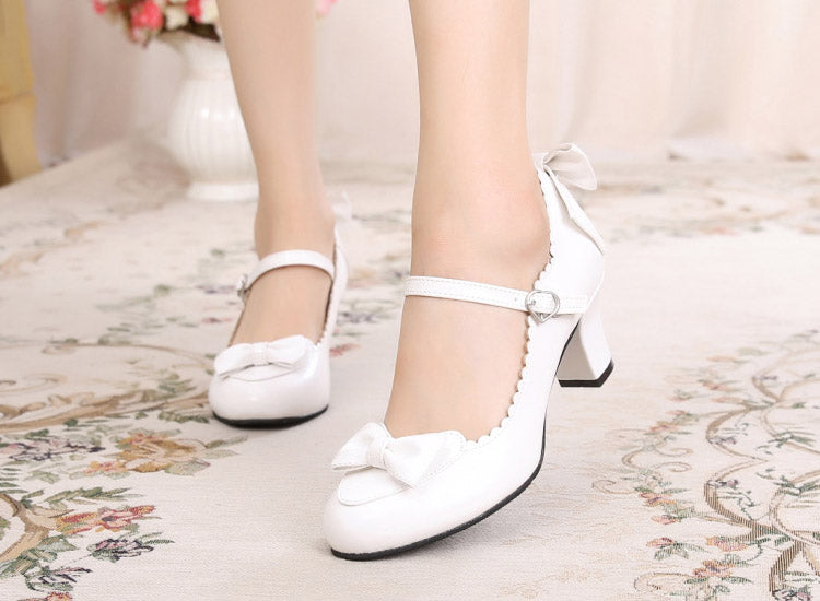 Sosic - Kawaii Lolita Round Toe Shoes 33 white