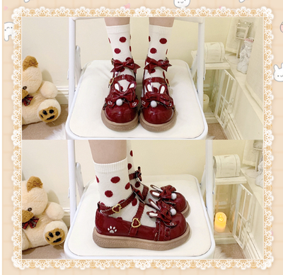 (Buyforme)Milk Bunny~Japanese Round Toe Cute Lolita Leather Shoes   