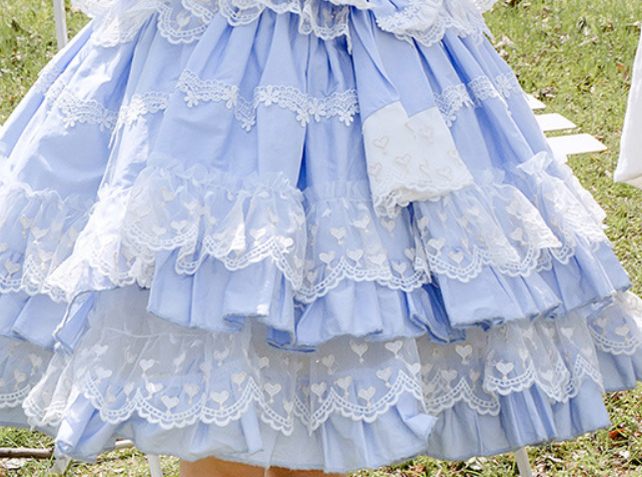 Blue Kid Lolita Summer Princess Dress   