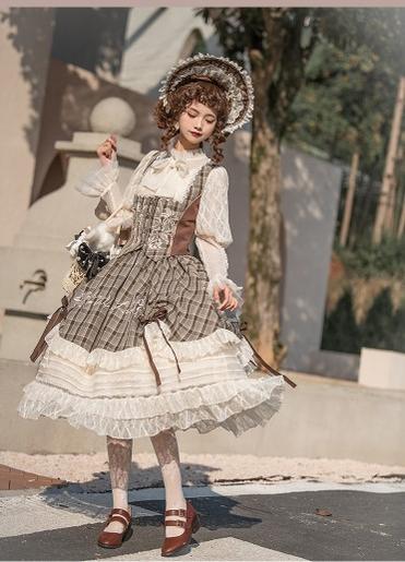 (Buy for me)Flower and Pearl Box~Elegant Lolita Vest, Blouse and SK Set   