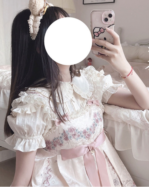 Sakurada Fawn~Sweet Solid Color Lolita Short Sleeve Shirt Plus Size   