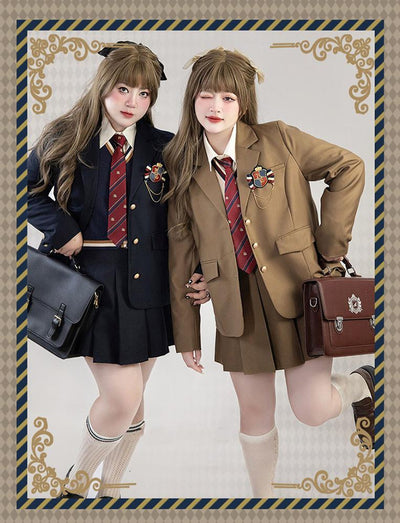 Yingtang~Royal College Vintage Plus Size Lolita  JK Suit   