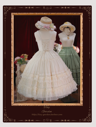 Tiny Garden~Dream Bouquet~Elegant Lolita Solid Color Jumper Dress   