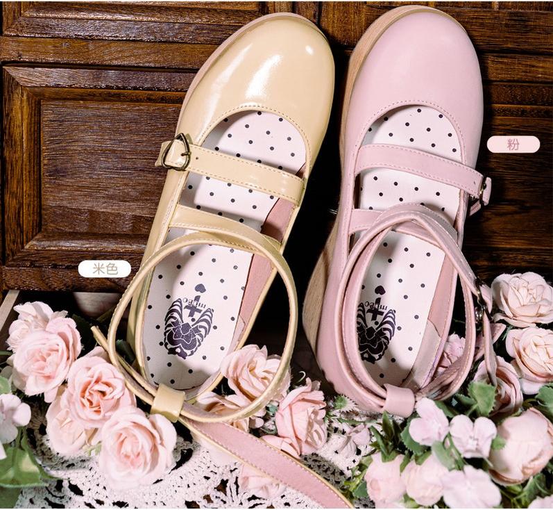 MODO - Multicolors Sweet Lolita Bow Platform Shoes 7520:82510