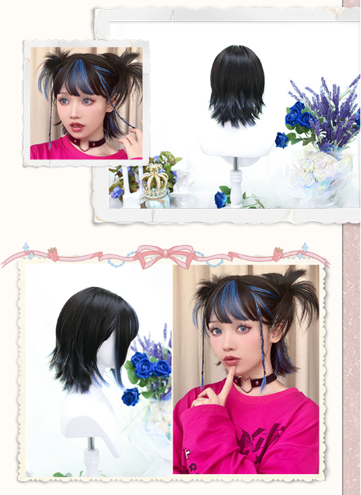 Dalao Home~Yeyu~Short Lolita Japanese Style Full Head Wig   