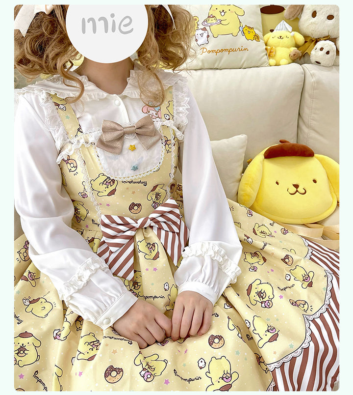 Confession Ballon~Sanrio Pudding Dog Print Kawaii Lolita Jumper Dress   