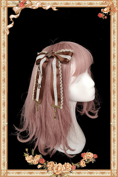 Infanta~Elegant Embroidery Lapel Lolita Blouse free size chocolate brooch 