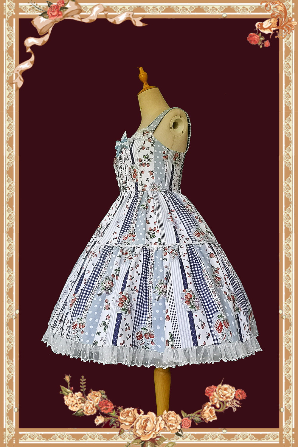 Strawberry Plaid - Sweet Lolita JSK Dress