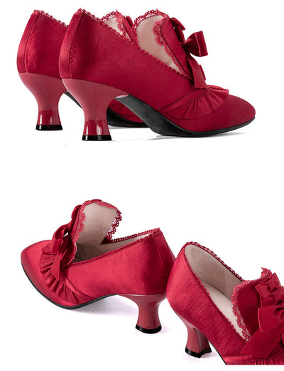 Iris Corolla~Queen Mary~Bows High Heels Lolita Shoes   