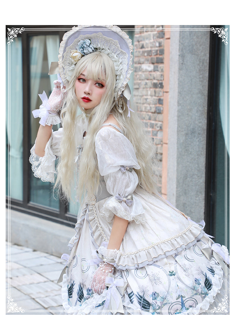 YingLuoFu~Rose Girl~Lolita Tea Party Wedding OP Dress   