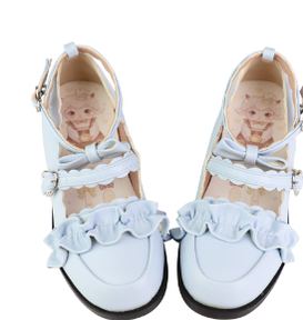 Sheep Puff~Kawaii Lolita Shoes Multicolors 35 macaroon blue 