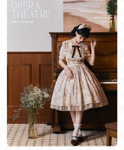 (Buyforme)NyaNya~Opera Theater Retro and Elegant Lolita JSK Set   