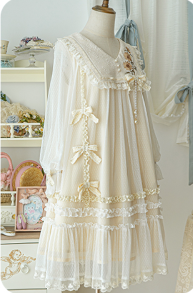 Letters from Unknown Star~Sunflower Diary~Spring Lolita Dress Long Sleeve OP 11510:131526