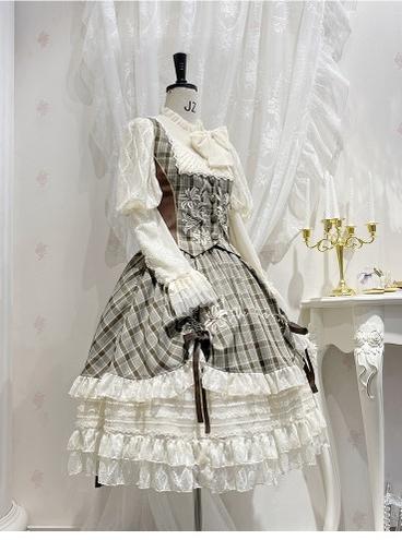 (Buy for me)Flower and Pearl Box~Elegant Lolita Vest, Blouse and SK Set   