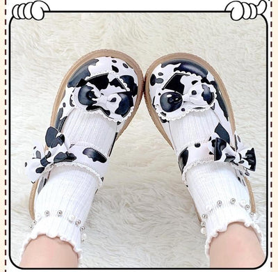 (Buyforme)Lixing Luo~Cute Milkmaid Round Toe Multicolor Lolita Shoes   