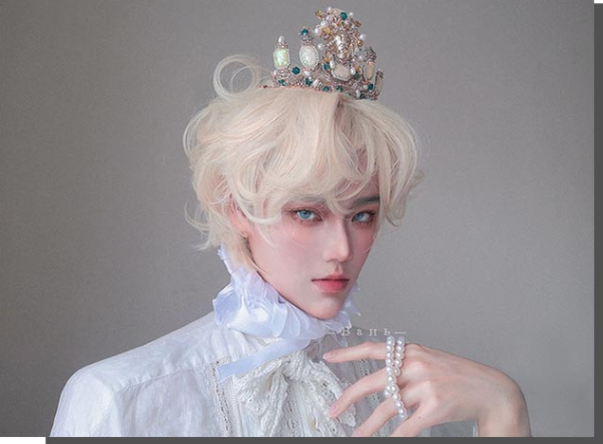 Pippi Palace - Lolita Short Curly Wig Pale Gold Air Bangs