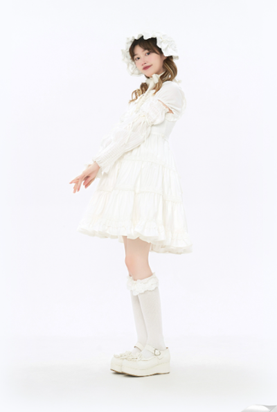 Bacio Bouquet~Doll Story~Sweet Lolita OP Dress with Mini Sleeves   